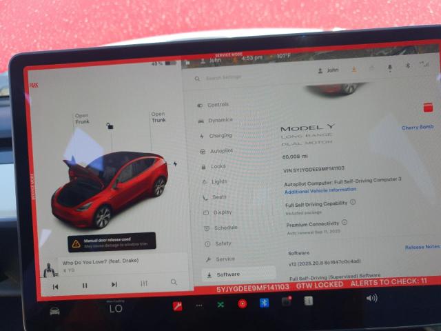 Photo 9 from auction – 2021 TESLA MODEL Y with VIN 5YJYGDEE9MF141103