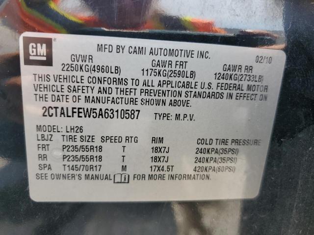 Photo 14 from auction – 2010 GMC TERRAIN with VIN 2CTALFEW5A6310587