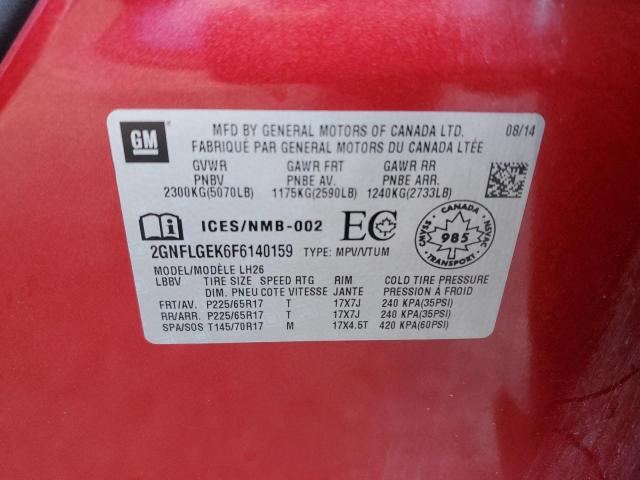 Photo 14 from auction – 2015 CHEVROLET EQUINOX LT with VIN 2GNFLGEK6F6140159