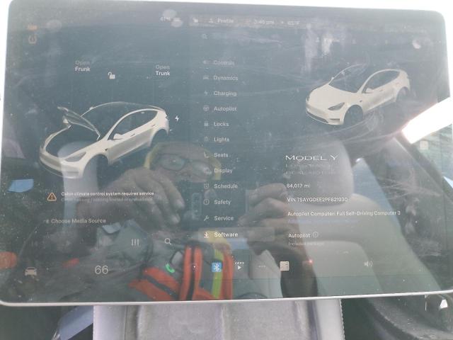 Photo 9 from auction – 2023 TESLA MODEL Y with VIN 7SAYGDEE2PF621930