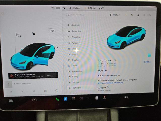 Photo 9 from auction – 2021 TESLA MODEL 3 with VIN 5YJ3E1EB3MF003299