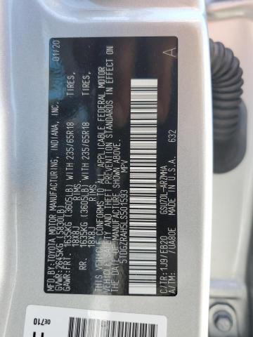 Photo 14 from auction – 2020 TOYOTA HIGHLANDER with VIN 5TDGZRAH5LS501593