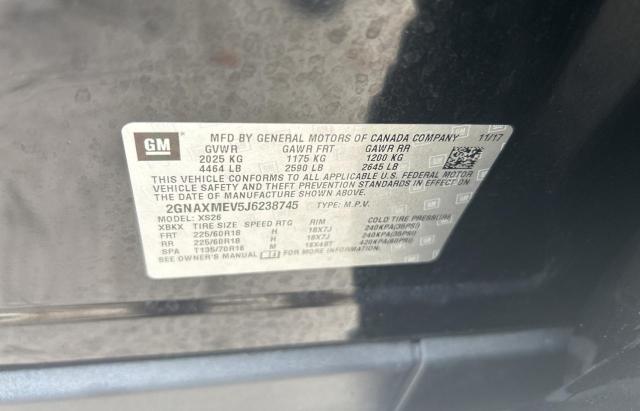 Photo 10 from auction – 2018 CHEVROLET EQUINOX PR with VIN 2GNAXMEV5J6238745