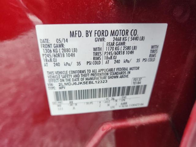 Photo 14 from auction – 2014 LINCOLN MKX with VIN 2LMDJ6JK5EBL12323
