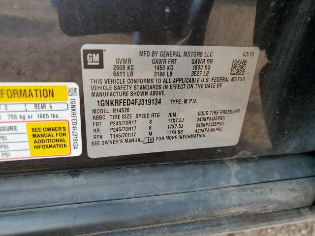 Photo 14 from auction – 2015 CHEVROLET TRAVERSE LS with VIN 1GNKRFED4FJ319134