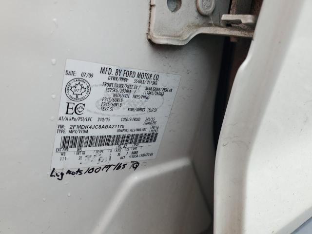 Photo 14 from auction – 2010 FORD EDGE SEL with VIN 2FMDK4JC8ABA21170