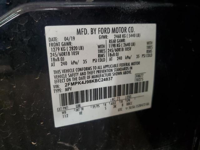 Photo 14 from auction – 2019 FORD EDGE SEL with VIN 2FMPK4J98KBC24837