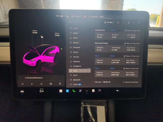 Photo 9 from auction – 2022 TESLA MODEL 3 with VIN 5YJ3E1EAXNF290018