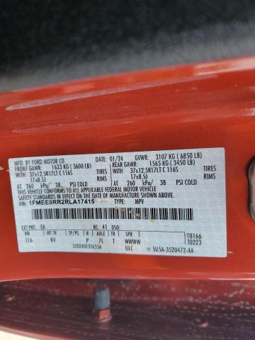 Photo 14 from auction – 2024 FORD BRONCO RAP with VIN 1FMEE0RR2RLA17415