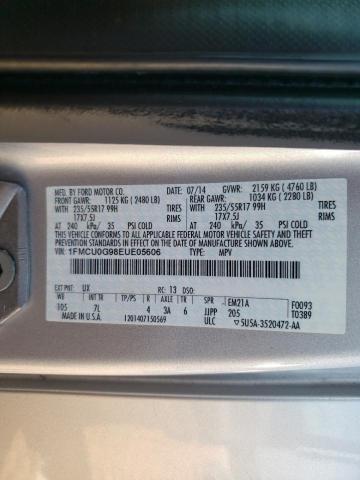 Photo 14 from auction – 2014 FORD ESCAPE SE with VIN 1FMCU0G98EUE05606