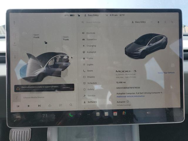Photo 9 from auction – 2025 TESLA MODEL 3 with VIN 5YJ3E1EB7SF876020