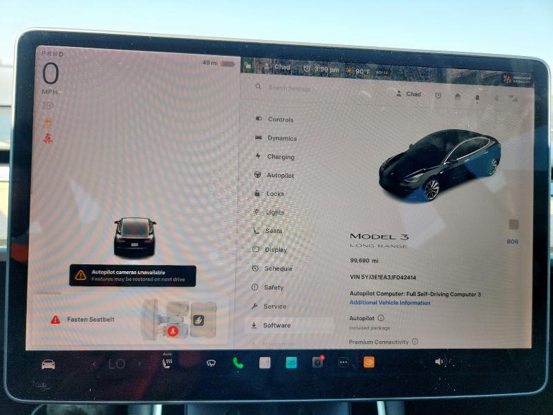 Photo 9 from auction – 2018 TESLA MODEL 3 with VIN 5YJ3E1EA3JF042414