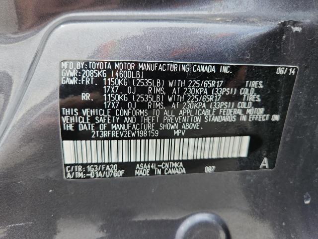Photo 14 from auction – 2014 TOYOTA RAV4 XLE with VIN 2T3RFREV2EW198159