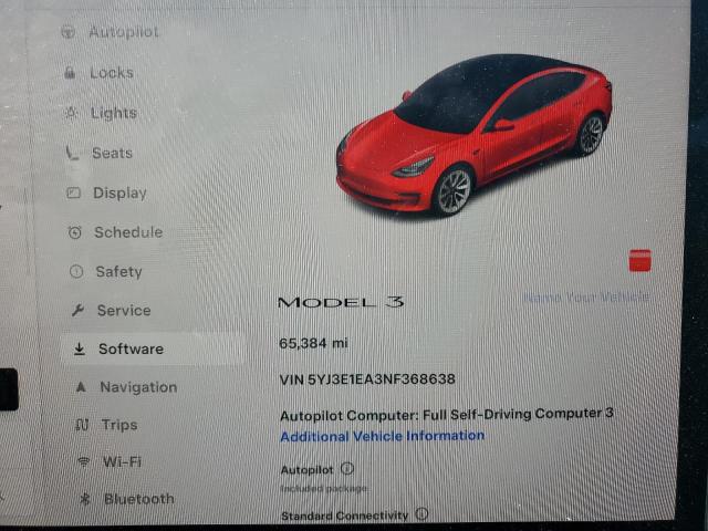 Photo 9 from auction – 2022 TESLA MODEL 3 with VIN 5YJ3E1EA3NF368638