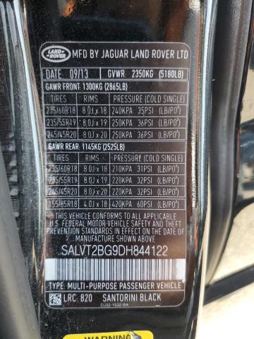 Photo 14 from auction – 2013 LAND ROVER RANGE ROVE with VIN SALVT2BG9DH844122