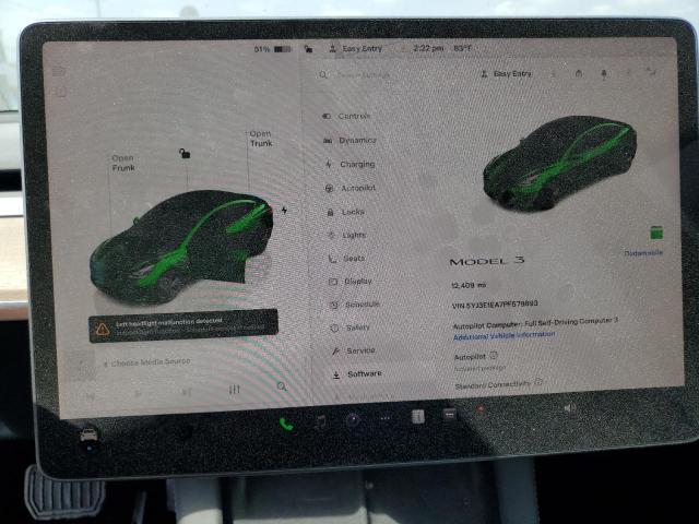 Photo 9 from auction – 2023 TESLA MODEL 3 with VIN 5YJ3E1EA7PF579893