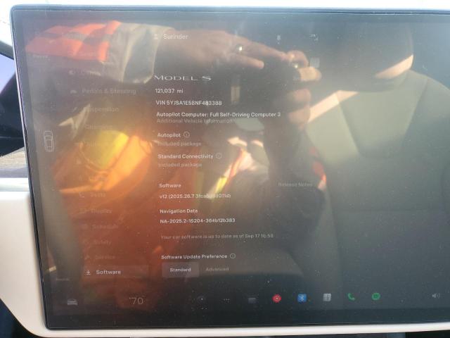 Photo 9 from auction – 2022 TESLA MODEL S with VIN 5YJSA1E58NF483388