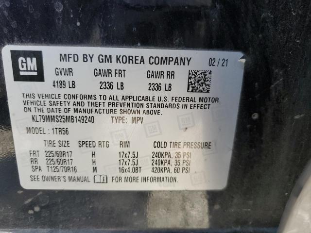 Photo 14 from auction – 2021 CHEVROLET TRAILBLAZE with VIN KL79MMS25MB149240