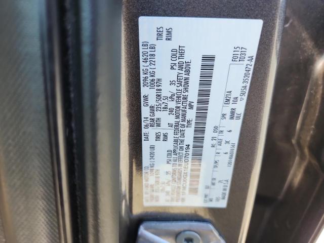 Photo 14 from auction – 2014 FORD ESCAPE SE with VIN 1FMCU0GX1EUD70194