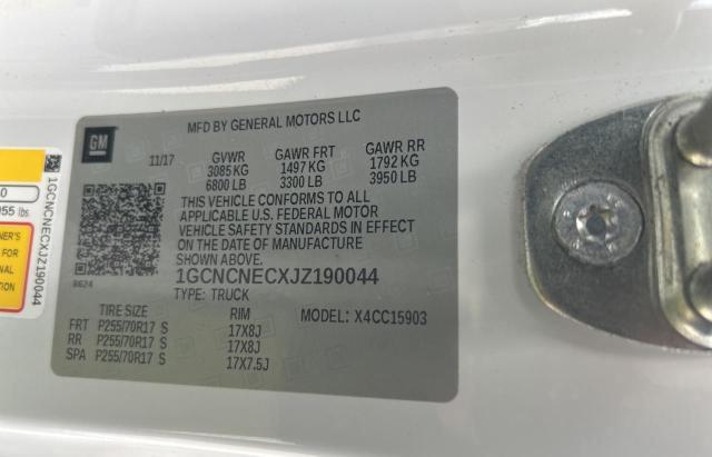 Photo 10 from auction – 2018 CHEVROLET SILVERADO with VIN 1GCNCNECXJZ190044