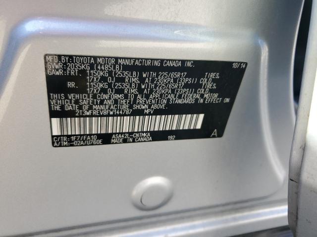 Photo 14 from auction – 2015 TOYOTA RAV4 XLE with VIN 2T3WFREV8FW144787