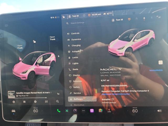 Photo 9 from auction – 2024 TESLA MODEL Y with VIN 7SAYGDEEXRA258499