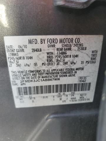 Photo 14 from auction – 2010 FORD EDGE SEL with VIN 2FMDK3JC1ABB67906
