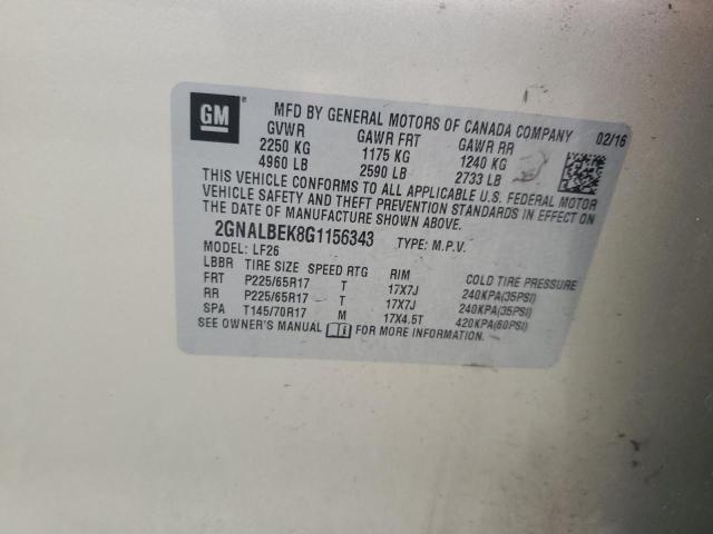 Photo 14 from auction – 2016 CHEVROLET EQUINOX LS with VIN 2GNALBEK8G1156343