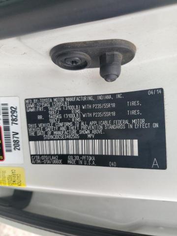 Photo 14 from auction – 2014 TOYOTA SIENNA XLE with VIN 5TDYK3DC5ES482505
