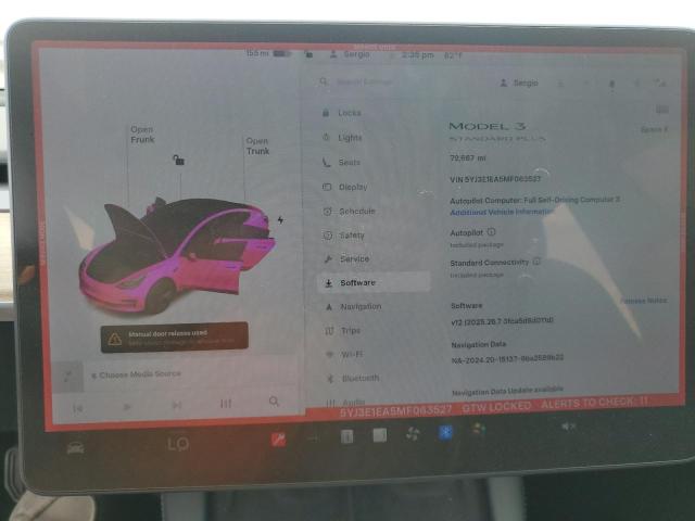 Photo 9 from auction – 2021 TESLA MODEL 3 with VIN 5YJ3E1EA5MF063527