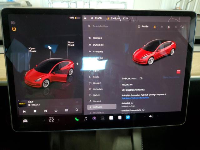 Photo 9 from auction – 2022 TESLA MODEL 3 with VIN 5YJ3E1EA7NF190152