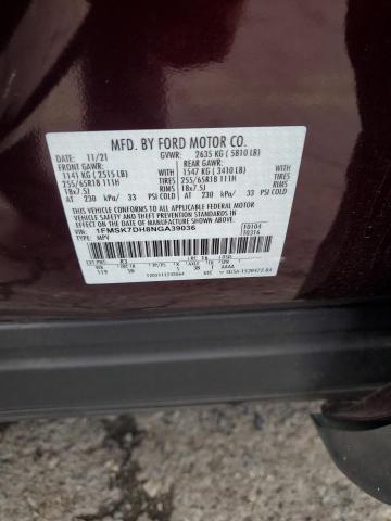 صورة رقم 14 من المزاد - 2022 FORD EXPLORER X مع VIN 1FMSK7DH8NGA39036