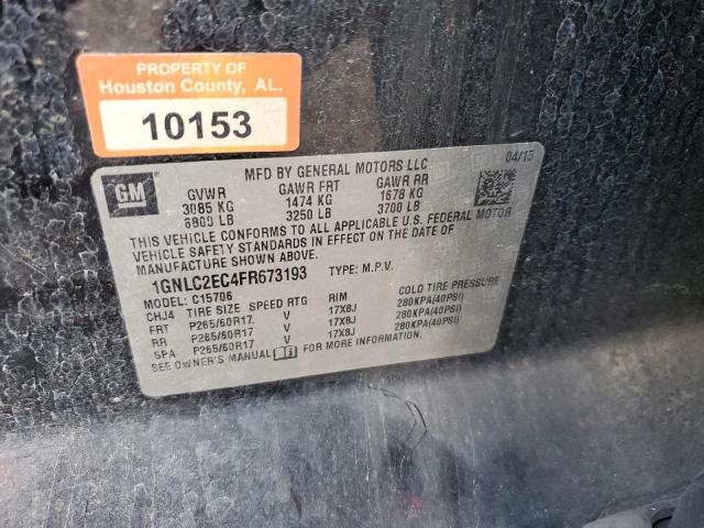 Photo 14 from auction – 2015 CHEVROLET TAHOE with VIN 1GNLC2EC4FR673193
