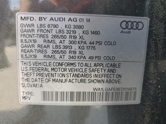 Photo 14 from auction – 2014 AUDI Q7 PREMIUM PLUS with VIN WA1LGAFE9ED014975