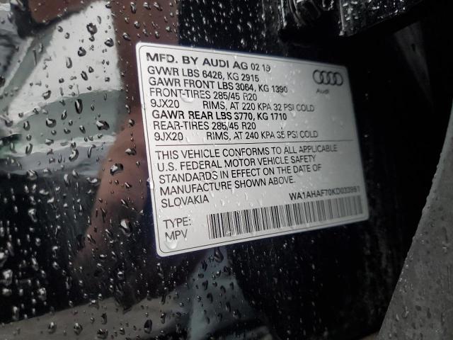 Photo 14 from auction – 2019 AUDI Q7 PREMIUM with VIN WA1AHAF70KD033951