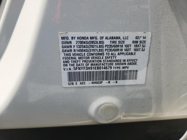 Photo 14 from auction – 2014 HONDA PILOT TOUR with VIN 5FNYF3H91EB014679