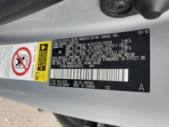 Photo 14 from auction – 2011 LEXUS RX 350 with VIN 2T2BK1BA0BC089555