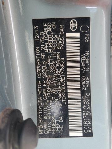 Photo 14 from auction – 2014 TOYOTA PRIUS with VIN JTDKN3DU7E1778824