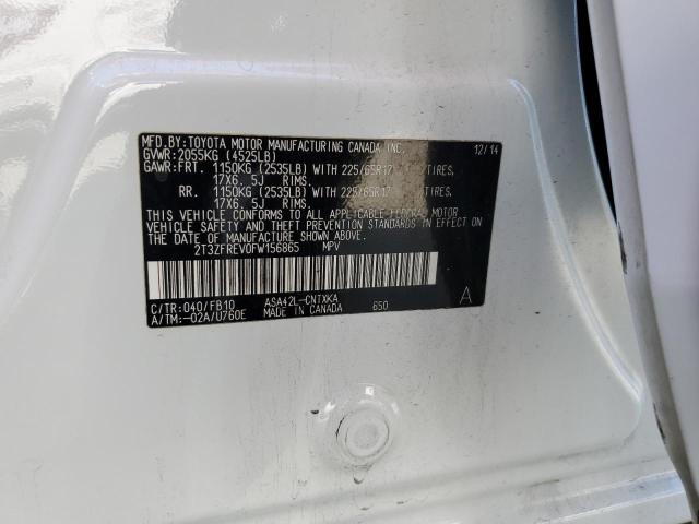 Photo 14 from auction – 2015 TOYOTA RAV4 LE with VIN 2T3ZFREV0FW156865