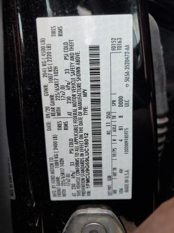 Photo 14 from auction – 2020 FORD ESCAPE SE with VIN 1FMCU9G69LUC18012