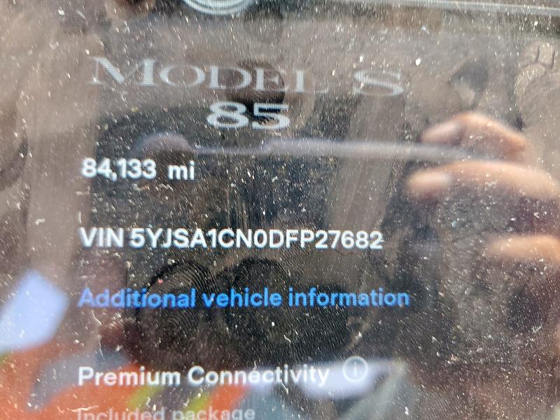 Photo 9 from auction – 2013 TESLA MODEL S with VIN 5YJSA1CN0DFP27682