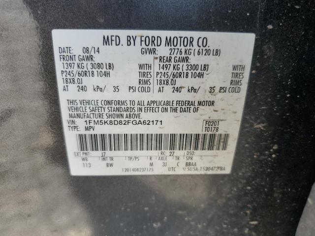 Photo 14 from auction – 2015 FORD EXPLORER X with VIN 1FM5K8D82FGA62171