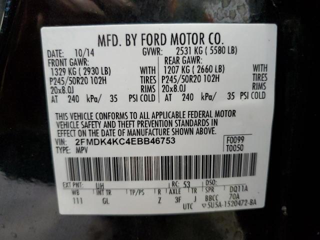 Photo 14 from auction – 2014 FORD EDGE LIMIT with VIN 2FMDK4KC4EBB46753