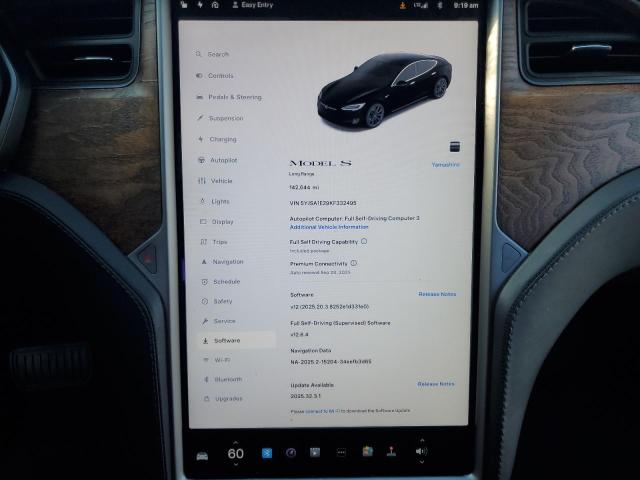 Photo 9 from auction – 2019 TESLA MODEL S with VIN 5YJSA1E29KF332495