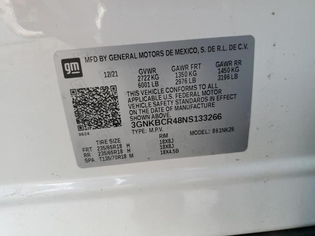 Photo 14 from auction – 2022 CHEVROLET BLAZER 2LT with VIN 3GNKBCR48NS133266