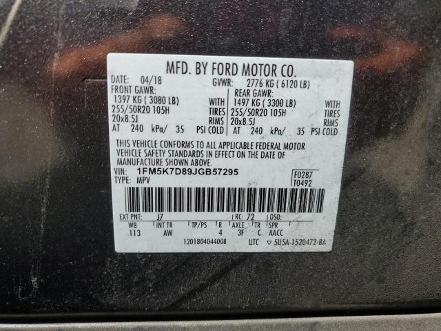 Photo 14 from auction – 2018 FORD EXPLORER X with VIN 1FM5K7D89JGB57295