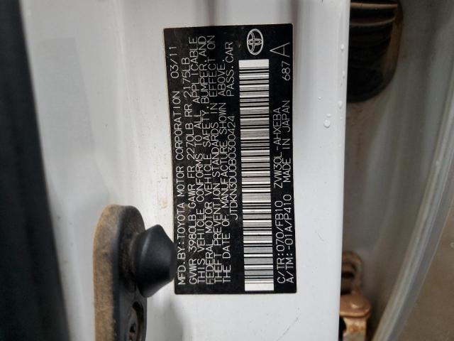 Photo 14 from auction – 2011 TOYOTA PRIUS with VIN JTDKN3DU0B0300424