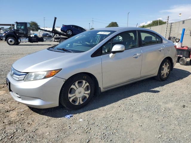 HONDA CIVIC HYBR 2012 with VIN JHMFB4F2XCS000339 - Photo from auction