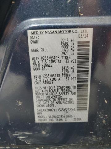 Photo 14 from auction – 2014 NISSAN PATHFINDER with VIN 5N1AR2MM2EC686594