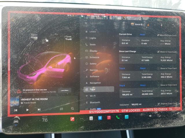 Photo 9 from auction – 2021 TESLA MODEL Y with VIN 5YJYGDEE2MF121176